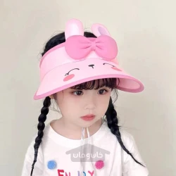کلاه آفتاب گیرکودکانه یویوسو با طرح کارتونی سه بعدی رنگ صورتی YOYOSO
