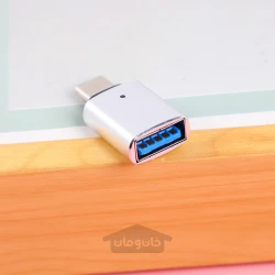 آداپتور OTG آلیاژ آلومینیوم USB 3.0 به TYPE-C با نور