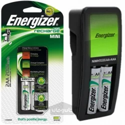 مینی شارژر 2 عددی باتری های نیم قلمی AAA انرجایزر به همراه 2 عدد باتری Enegizer