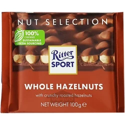 شکلات شیری با فندق کامل ریتر اسپورت 100 گرم Ritter SPORT
