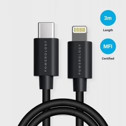 کابل USB-C to Lightning پاورولوژی  POWEROLOGY PVC 3M