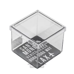 جعبه شفاف مکعبی با تصویر حروف الفبا (ساخت ‌ژاپن)