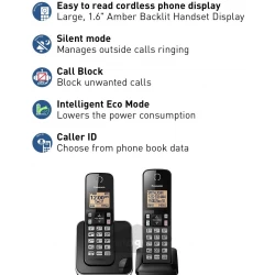 تلفن بیسیم دو گوشی پاناسونیک مدل Panasonic KX-TGC352