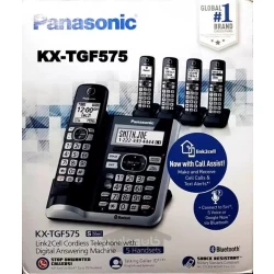 تلفن بیسیم دو خط پنج گوشی با پیغامگبر پاناسونیک مدل Panasonic KX-TGF575