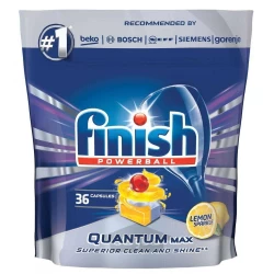 قرص ماشین ظرفشویی فینیش مدل کوانتوم با رایحه لیمو 36 عددی Finish