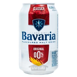 نوشیدنی مالت بدون الکل باواریا با طعم ساده 330 میلی لیتر Bavaria