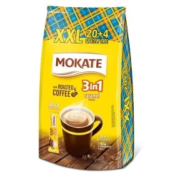 کافی میکس 3 در 1 با قهوه رست شده کاراملی 408 گرم Mokate XXL
