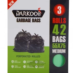 کیسه زباله 3 رول 42 برگی متوسط سبز دارکوب Darkoob