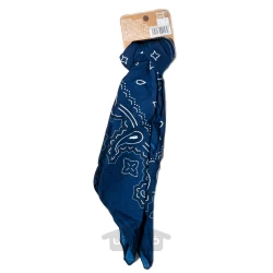 روسری پلی استر طرح بته جقه رنگ آبی اقيانوسی