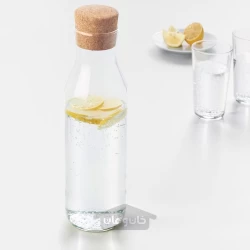بطری شیشه ای با درب چوب پنبه ای ایکیا 1 لیتر مدل 365+ IKEA