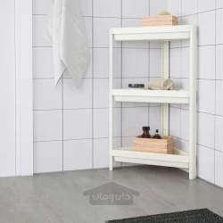 قفسه (شلف) حمام ایکیا مخصوص گوشه 3 طبقه VESKEN IKEA