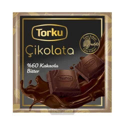 شکلات تخته ای تلخ 60% تورکو 65 گرم Torku