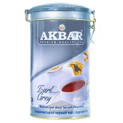 چای اکبر قوطی با طعم معطر ارل گری 450 گرم AKBAR