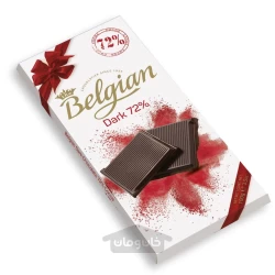 شکلات تخته ای تلخ بلژیکی 72 درصد 100 گرم Belgian