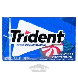 آدامس تریدنت با طعم نعنا تند و آبنبات بدون شکر 14 عددی Trident