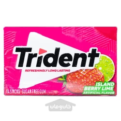 آدامس تریدنت بدون شکر با طعم توت فرنگی و لیمو 14 عددی Trident