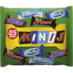 بسته متنوع شکلات های مینی 25 عددی 500 گرم MINIS