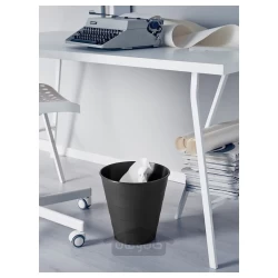 سطل زباله 10 لیتری ایکیا رنگ مشکی مدل IKEA FNISS