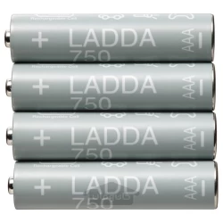 باتری شارژی AAA نیم قلمی 750mAh ایکیا مدل IKEA LADDA