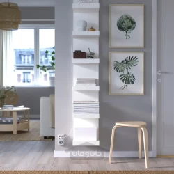 قفسه دیواری سفید 30x190 سانتی متری ایکیا مدل IKEA LACK