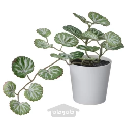 گیاه مصنوعی با گلدان برای فضای داخلی و خارجی سبز سفید 6 سانتی متری ایکیا مدل IKEA FEJKA