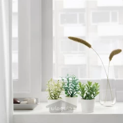 گیاه مصنوعی با گلدان ست 3 عددی برای فضای داخلی و خارجی 5 سانتی متری ایکیا مدل IKEA FEJKA