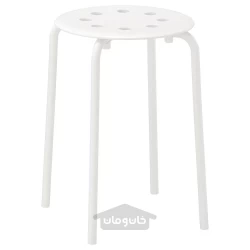 چارپایه سفید 45 سانتی متری ایکیا مدل IKEA MARIUS