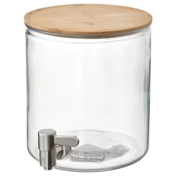 شیشه شفاف شیردار با درب بامبو 4 لیتری ایکیا مدل +IKEA 365