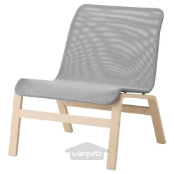 صندلی راحتی روکش توس خاکستری ایکیا مدل IKEA NOLMYRA