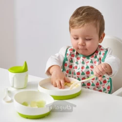 پیشبند کودک با طرح میوه/سبزیجات/زرد سبز ایکیا مدل IKEA MATVRÅ