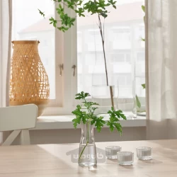 گلدان شیشه شفاف 14 سانتی متری ایکیا مدل IKEA TIDVATTEN