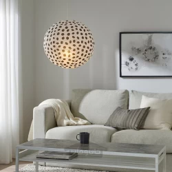 لامپ آویز دست ساز سفید/مشکی 45 سانتی متری ایکیا مدل IKEA REGOLIT