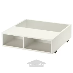 کشو زیر تخت/میز کنار تخت سفید 59x56 سانتی متری ایکیا مدل IKEA FREDVANG