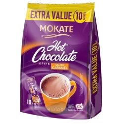 هات چاکلت موکاته با طعم کارامل نمکی 10 عدد 180 گرم MOKATE