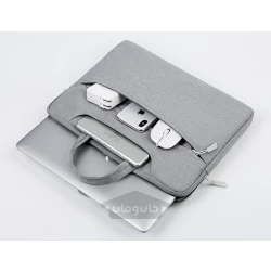 کیف دستی لپ تاپ رنگ خاکستری سایز 15.6 اینچ مدل TEE B030