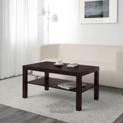 میز قهوه خوری مشکی-قهوه ای 90x55 سانتی متری ایکیا مدل IKEA LACK