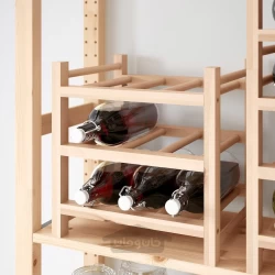 قفسه 9 بطری چوب جامد ایکیا مدل IKEA HUTTEN