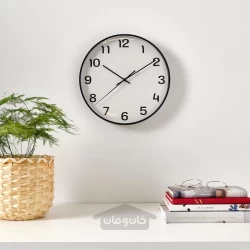 ساعت دیواری کم ولتاژ/مشکی 28 سانتی متر ایکیا مدل IKEA PLUTTIS