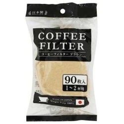 فیلتر قهوه اندازه کوچک قهوه ای برای 1 تا 2 فنجان 90 عددی ساخت ژاپن