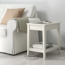 میز سفید/شیشه ای 57x40 سانتی متر ایکیا مدل IKEA LIATORP