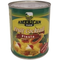 کوکتل میوه فیستا در شربت 850 گرم آمریکن فارم AMERICAN FARM