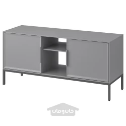 میز تلویزیون خاکستری 114x35x53 سانتی متر ایکیا مدل IKEA TULLSTORP