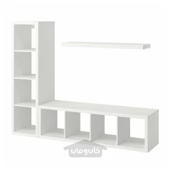 میز تلویزیون با ترکیب قفسه ذخیره سازی ایکیا 189x39x147 سانتی متر مدل IKEA KALLAX/LACK