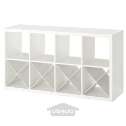 قفسه سفید ایکیا با 4 شلف 77x147 سانتی متر مدل IKEA KALLAX