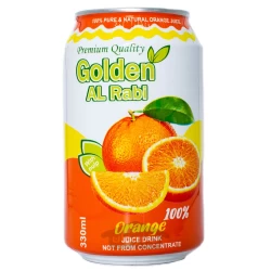 نوشیدنی پالپ دار پرتقال گلدن الربیع 330 میلی لیتر Golden AL Rabi