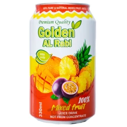 نوشیدنی پالپ دار مخلوط میوه گلدن الربیع 330 میلی لیتر Golden AL Rabi