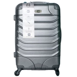 چمدان چرخ دار مسافرتی تراورلد رنگ خاکستری 20 اینچ TRAWORLD
