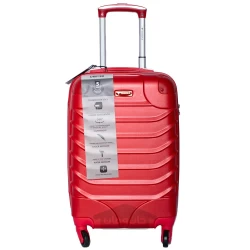 چمدان چرخ دار مسافرتی تراورلد رنگ قرمز 24 اینچ TRAWORLD