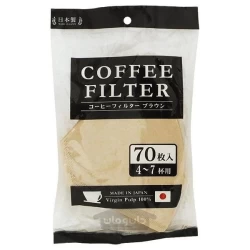 فیلتر قهوه اندازه بزرگ قهوه ای برای 4 تا 7 فنجان 70 عددی ساخت ژاپن