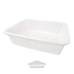 سبد مربعی پلاستیکی آشپزخانه رنگ سفید ۳۰(ساخت ‌ژاپن)